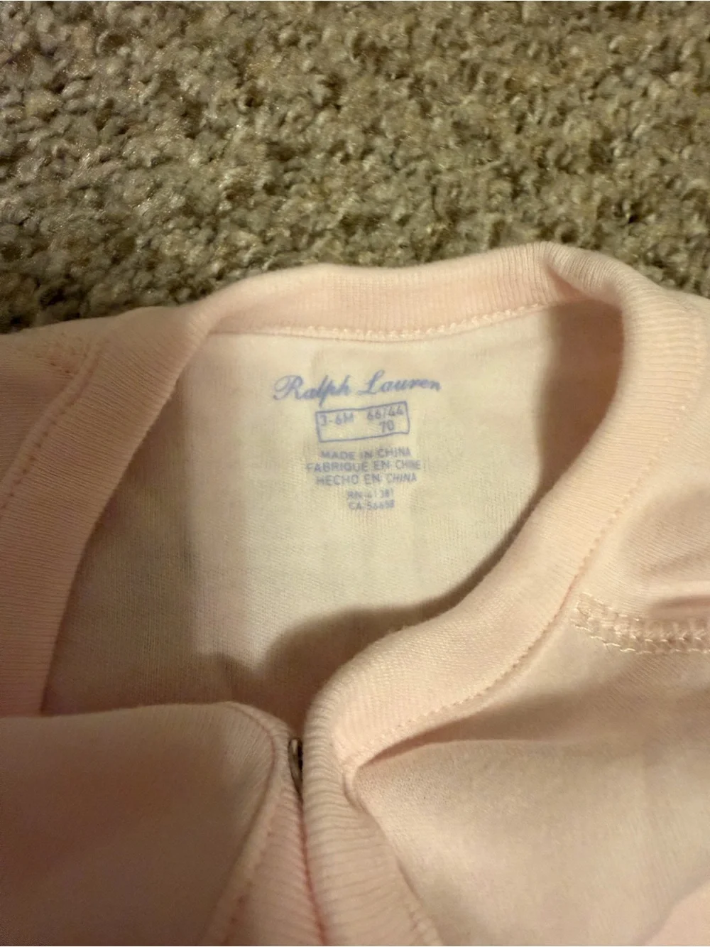 Ralph Lauren Baby Pink Footed One-Piece Sleepers - Set of 2